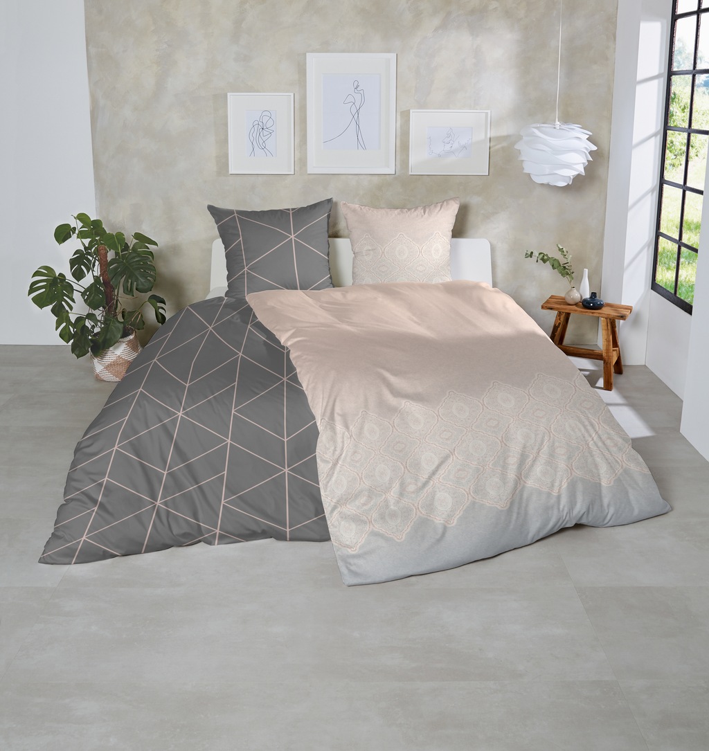 Bild von Mako-Satin Bettwäsche-Set ¦ grau ¦ Maße (cm): B: 155 H: 1 Bettwaren > Bettwäsche > Bettwäsche Winter - Höffner