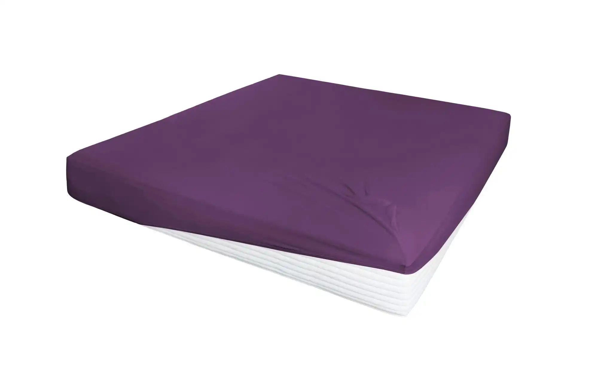 Bild von Jersey-Elastan Boxspringlaken ¦ lila/violett ¦ Maße (cm): B: 100 H: 28 T: 28 Bettwaren > Bettlaken - Höffner