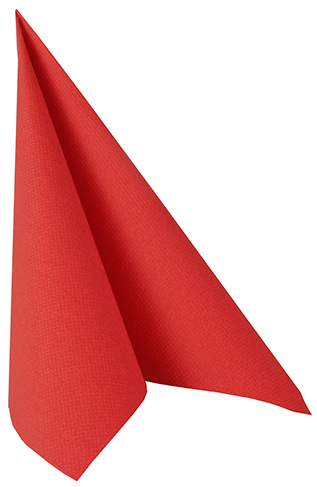 Bild von PAPSTAR Servietten ROYAL Collection, rot aus Tissue, 1/4 Falz, 4-lagig, Maße: 400 x 400 mm, - 1 Stück (11607)