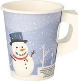 Bild von PAPSTAR Papp-Trinkbecher mit Henkel , Snowtime, , 0,2 l