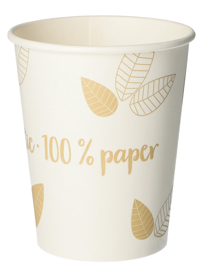 Bild von PAPSTAR Einweg-Trinkbecher Zero; 200ml, 8x9.2 cm (ØxH); cremeweiß; 50 Stück / Packung