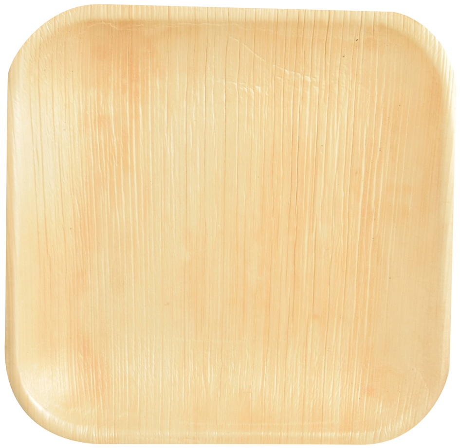 Bild von PAPSTAR Pappteller 25 Teller, Palmblatt "pure" eckig 25,5 cm x 25,5 cm x 1,5 cm