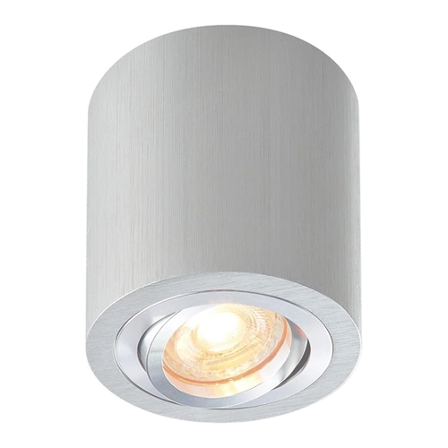 Bild von Leuchte Aufbaustrahler ADL9001 Aluminium gebürstet rund schwenkbar GU10 LED max. 12W