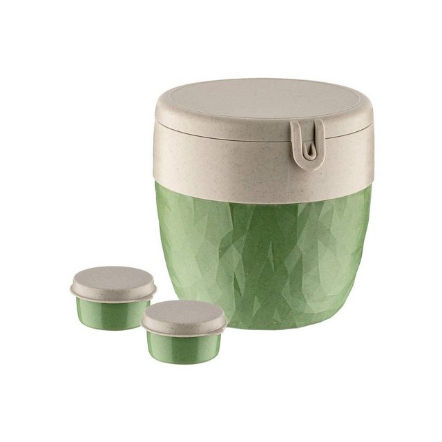 Bild von koziol Mehrwegbehälter Bentobox L; 13.5x14.2x13 cm (LxBxH); grün; rund; 3 Stück / Packung