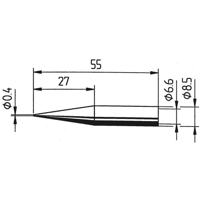 Bild von Ersa Lötfitting Ersa 842 UD LF Lötspitze Bleistiftform, verlängert Spitzen-Größe 0.4 m, (842 UD LF)