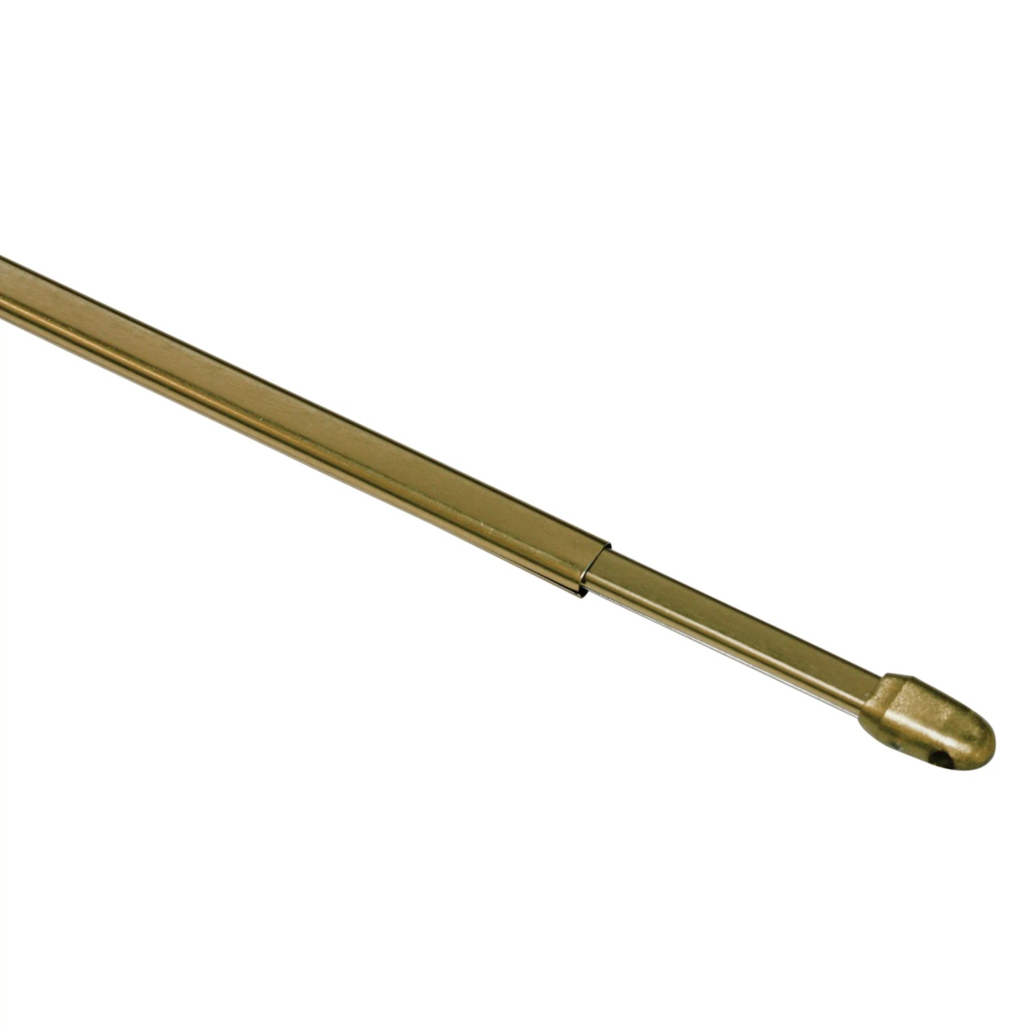Bild von Gardinia Vitragestange flachoval Ø 11 mm Messing 100 cm - 160 cm 2-er Pack