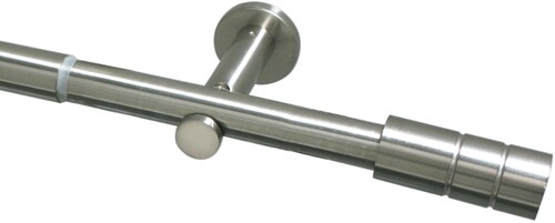 Bild von Gardinenstange GARDINIA "Set Metall 22/25 mm" Gr. 1, silber (edelstahlfarben), Ø:25mm, Metall, Gardinenstangen, 1-Lauf