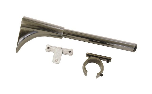Bild von GARDINIA Universal Wandträger, Inkl. Ring- und Kreuzadapter, Wandhalter, Für Gardinenstangen Ø 20 mm, Serie Chicago, Metall, Titan