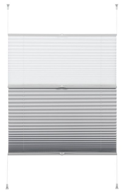 Bild von GARDINIA EASYFIX Day + Night Plissee ohne Bohren, Zum Klemmen, Falt-Rollo, Ideal für Tag und Nacht, Inkl. aller Montage-Teile, Weiß, 90 x 130 cm