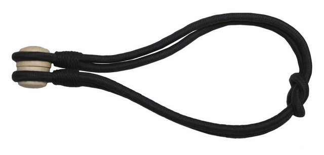 Bild von GARDINIA Raffhalter Kordel für Vorhänge und Gardinen, Mit Magnet zur einfachen Befestigung, 47 cm, Magnetische Raffspange, Schwarz