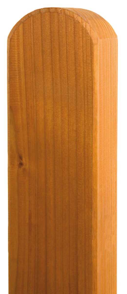Bild von BM Zaunpfosten 90x90 vierkant Fichte Kopf gerundet farbig Hellgrau Holz Fichte 150 cm