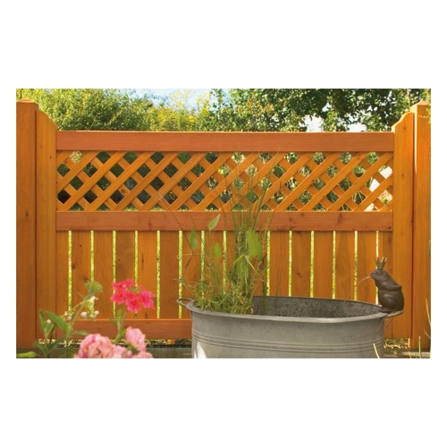 Bild von BM Zaun Havanna Lärche weiß grundiert 60x180