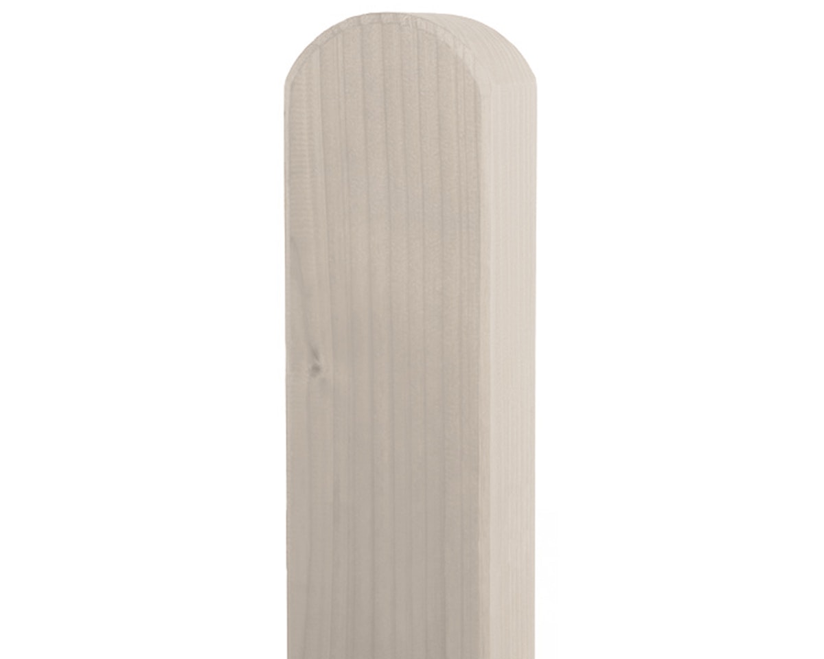 Bild von BM Zaunpfosten 90 x 90 mm vierkant Douglasie Kopf gerundet farbig tabak 150 cm