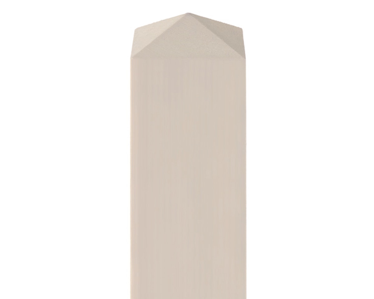 Bild von Zaunpfosten Vierkant Lärche Kopf 4-seitige Dachform, 7 Farben, 3 Längen-100 cm-basaltgrau