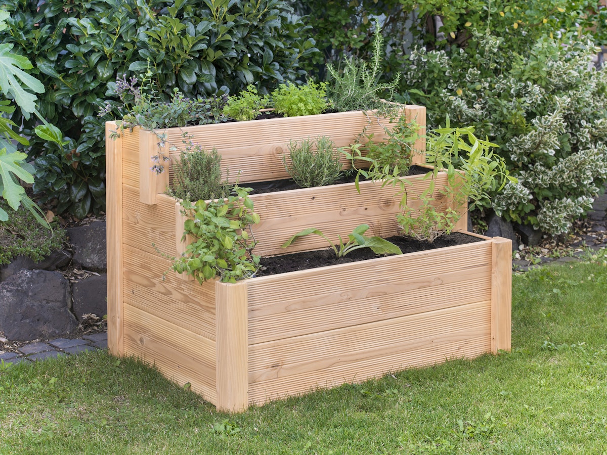 Bild von BM Massivholz Hochbeet Douglasie, BxTxH: 106x73x76 cm, naturbelassen