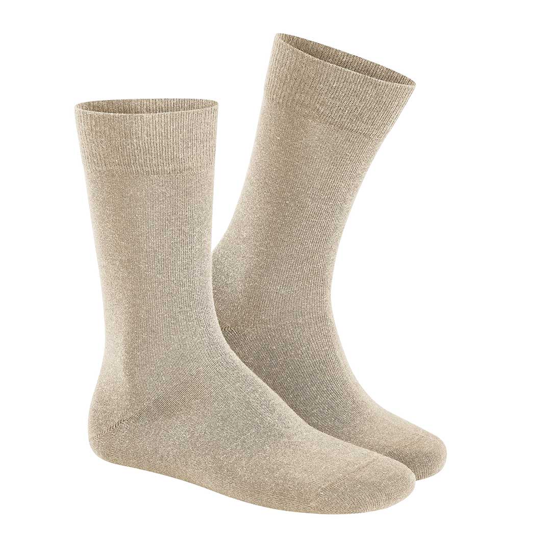 Bild von HUDSON Herren RELAX COTTON -  41/42 - Herren Baumwollsocken ohne Gummi - Sisal (Hell Beige)