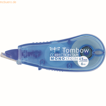 Bild von 20 x Tombow Korrekturroller Mono CCE 4,2mmx6m transparent blau Blister