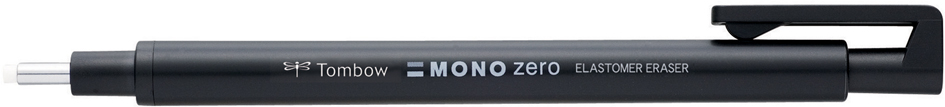 Bild von Tombow EH-KUR11 Präzisionsradierer MONO zero nachfüllbar runde Spitze, Durchmesser 2.3 mm, schwarz