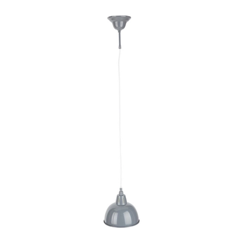 Bild von Pendelleuchte Metallpendelleuchte Ø 19 cm grau 1-flammig rund
