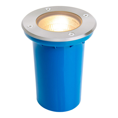 Bild von näve LED Gartenstrahler "Suelo", 1 flammig, Leuchtmittel E27  Leuchtmittel wechselbar, E27 max. 9W LED, Belastbarkeit: bis 1.000 kg, stahl-blank, d: 10,2cm