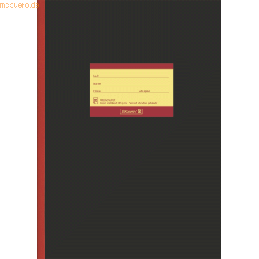 Bild von Brunnen, Heft + Block, Schulheft A4 20 Blatt liniert Lineatur 25 schwarz mit rotem Rand (A4, Liniert)