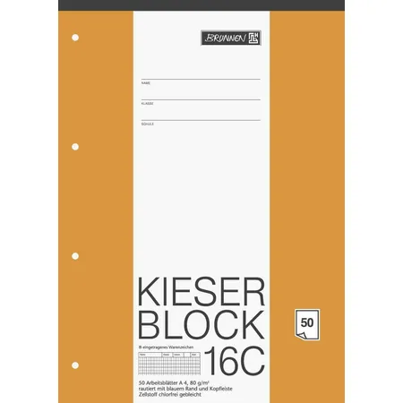 Bild von Brunnen, Heft + Block, Arbeitsblock Kieserblock DIN A4 rautiert Lineatur 16C (A4, Kariert)