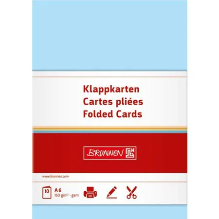 Bild von Brunnen 105125332 Klappkarte Universalpapier, A6, 10 Stück, hellblau