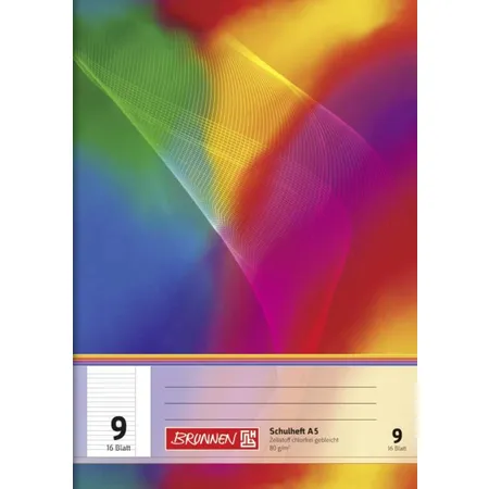 Bild von Brunnen, Heft + Block, Schulheft A5 Lineatur 9 16 Blatt mehrfarbig (A5, Liniert)