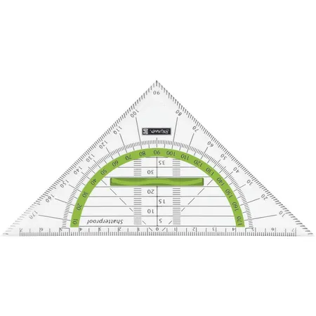 Bild von Brunnen 104975952 Geometrie-Dreieck Colour Code (für Schule und Büro, 16 cm, bruchsicher, ergonomischer Griff) grün / kiwi
