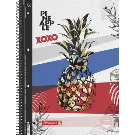 Bild von BRUNNEN Collegeblock Pineapple, A4, kariert, 80 Blatt
