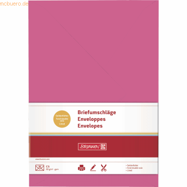 Bild von 5 x Brunnen Briefumschläge C5 Nassklebung 80g/qm fuchsia VE=10 Stück