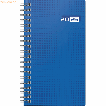 Bild von rido/idé 7016907025 Taschenkalender Modell Taschenplaner int. (2025), 2 Seiten = 1 Woche, A6, 144 Seiten, Grafik-Einband, blau