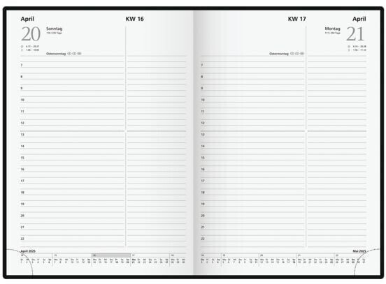 Bild von rido/idé Buchkalender Modell Chefplaner (2025), 1 Seite = 1 Tag, A5, 400 Seiten, Miradur-Einband, weinrot