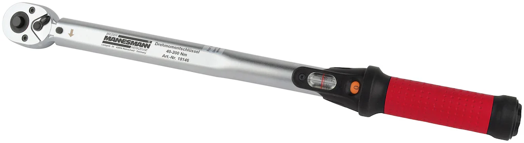 Bild von Brüder Mannesmann Werkzeuge Drehmomentschlüssel Drehmomentschlüssel, 1/2″ Zoll, 40-200 Nm, mit, mit Umschaltknarre