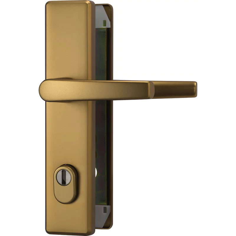 Bild von Abus, Türgriff + Fenstergriff, HLZS814 F4 EK Schutzbeschlag eckig DG, bronze (Türgriff)