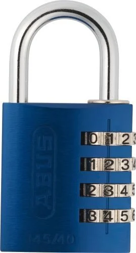 Bild von ABUS 498626 Aluminium-Zahlenschloss 145/40, Color Rainbow SB - enthält je ein Stück blau, gelb, grün, lila, orange, rot