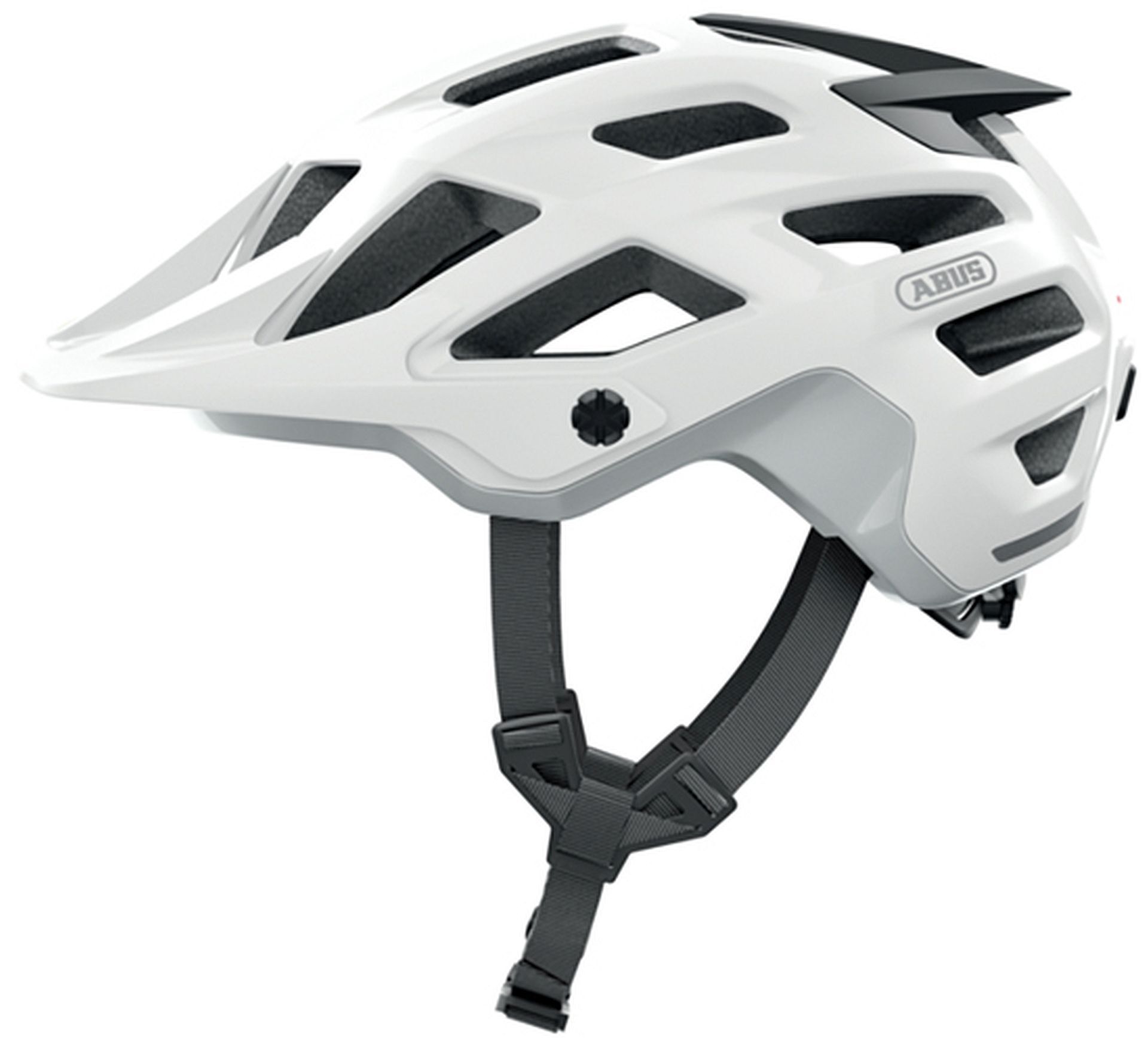 Bild von ABUS MTB-Helm Moventor 2.0 - komfortabler Fahrradhelm fürs Gelände - All-Mountain-Helm - für Damen und Herren - Weiß Matt, L