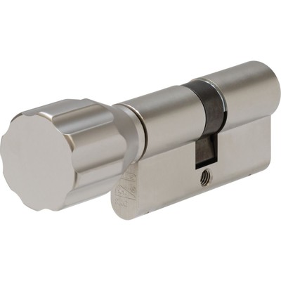 Bild von Profil-Knaufzylinder,ECK660,BLZ40/K45,10-stiftig, gl.,Messing matt Nickel Pearl