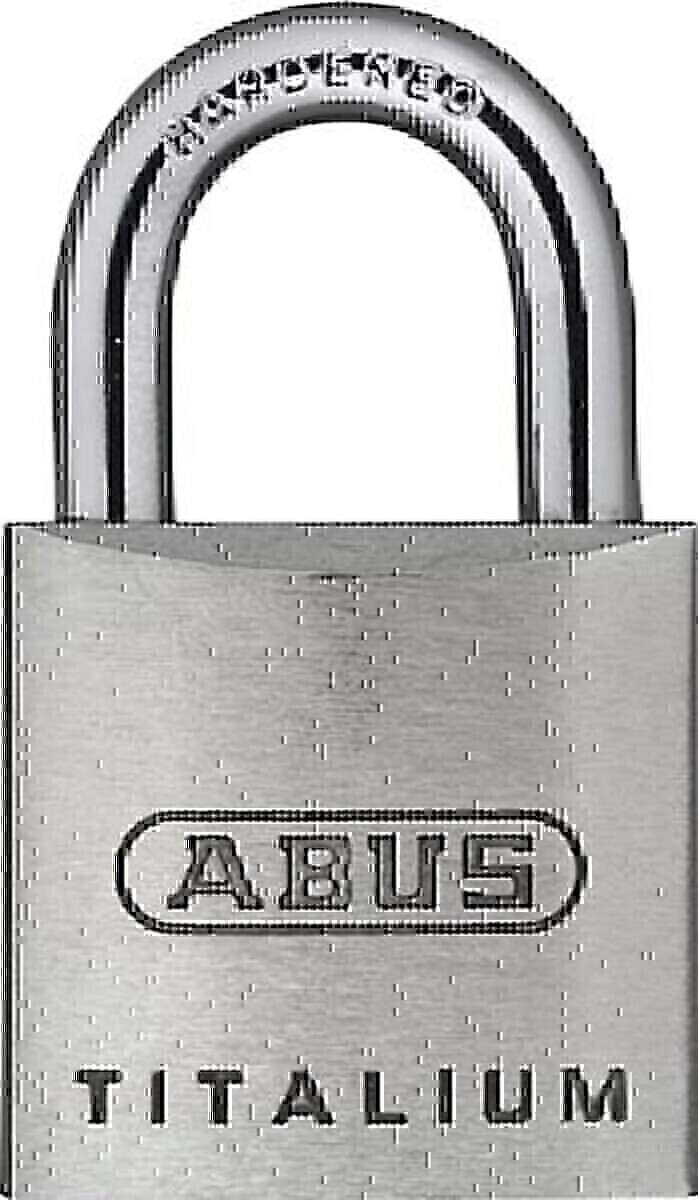 Bild von ABUS Vorhängeschloss Zylindervorhangschloss 64TI/20 Schlosskörper-B.20mm Titalium versch.-schl.ABUS Massiver Schlosskörper aus TITALIUM™ Spezialaluminium · ab 3 mm Spezialstahlbügel mit NANO-Protect™ · Beschichtung (kleinere Größen mit gehärtetem Stahlbügel) · ab 3 mm doppelt