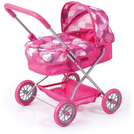 Bild von Puppenwagen Smarty, Puppenzubehör, geeignet für Puppen bis 46cm, integrierter Einkaufskorb
