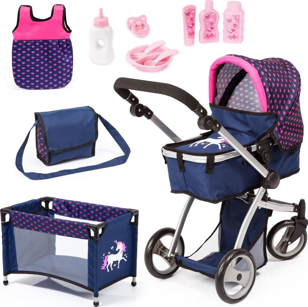 Bild von Bayer Design Doll's Pram Mega Set - Navy Unicorn (18354AC)