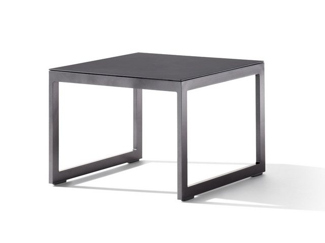 Bild von Sieger Exklusiv Tisch Sydney eisengrau, mit eisengrau lackierter Glasplatte, ca. 60x60 cm