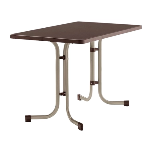 Bild von SIEGER Tisch 70 x 115 cm, champagner, klappbar, Dekorplatte eckig