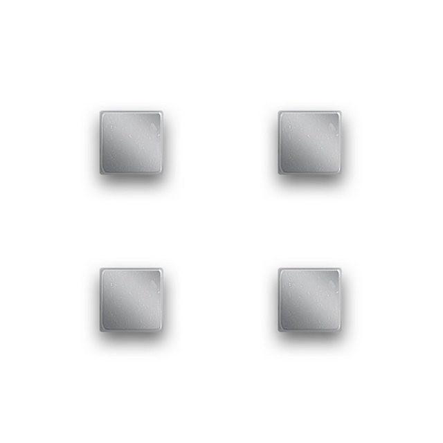 Bild von Zeller Present Magnet Magnet-Set "Cube, 4-tlg., extra stark, Magnet (NEODYM), silber, 1 x 1 x 1 cm