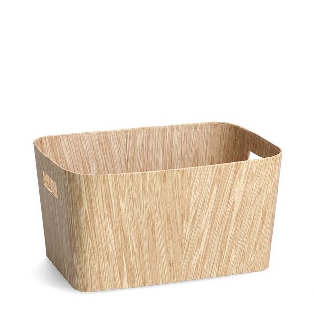 Bild von Zeller Present Aufbewahrungskorb Aufbewahrungsbox "Holz, Pappe, Holzoptik, ca. 34,2 x 24,5 x 18 cm