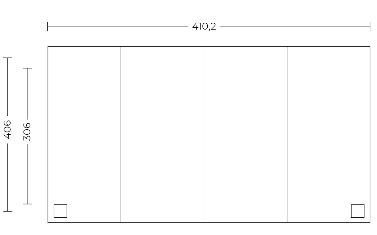 Bild von Gutta Terrassendachsystem Premium weiß/anthrazit 410,2 x 406 cm Acryl bronce Anthrazit