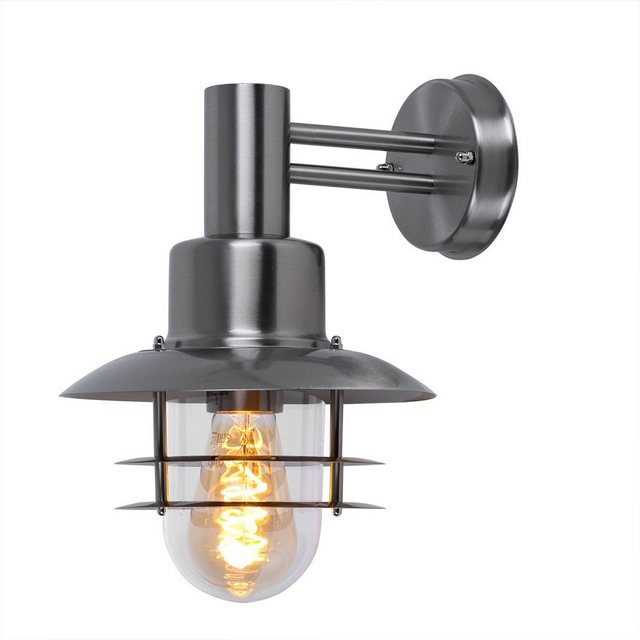 Bild von Action Außenleuchte Outdoor-line, 1-flammig Serie Ferry, 1 x E27 / 46 W, 22 x 32,4 x 26 cm, edelstahl gebürstet roh 472401970000