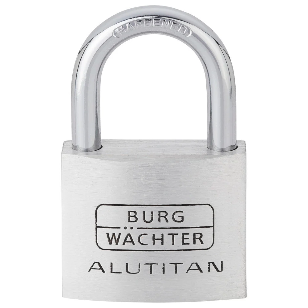 Bild von Burg-Wächter Vorhängeschloss Aluminium, 8 mm Bügelstärke, 50 mm Bügelhöhe, 2 Schlüssel inkl., Alutitan 770 50 SB