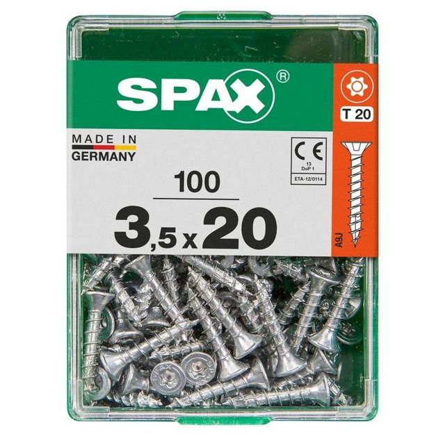 Bild von SPAX Holzbauschraube Spax Universalschrauben 3.5 x 20 mm TX 20 Senkkopf