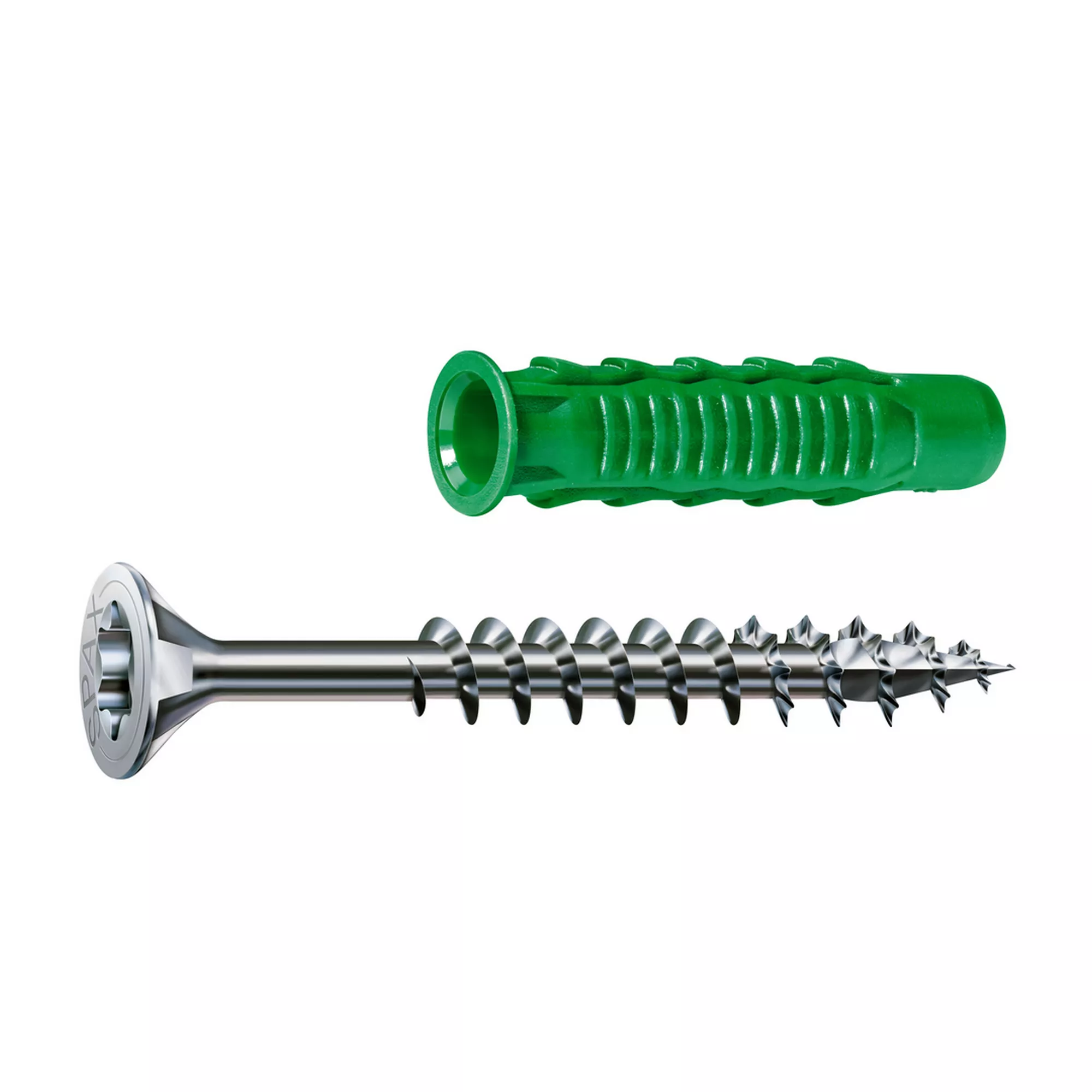 Bild von Spax Universalschraube Senkkopf T-Star plus T20 Stahl Ø 5 x 60 mm inkl. Dübel Typ-SD Ø 8 x 40 mm 10 Stück